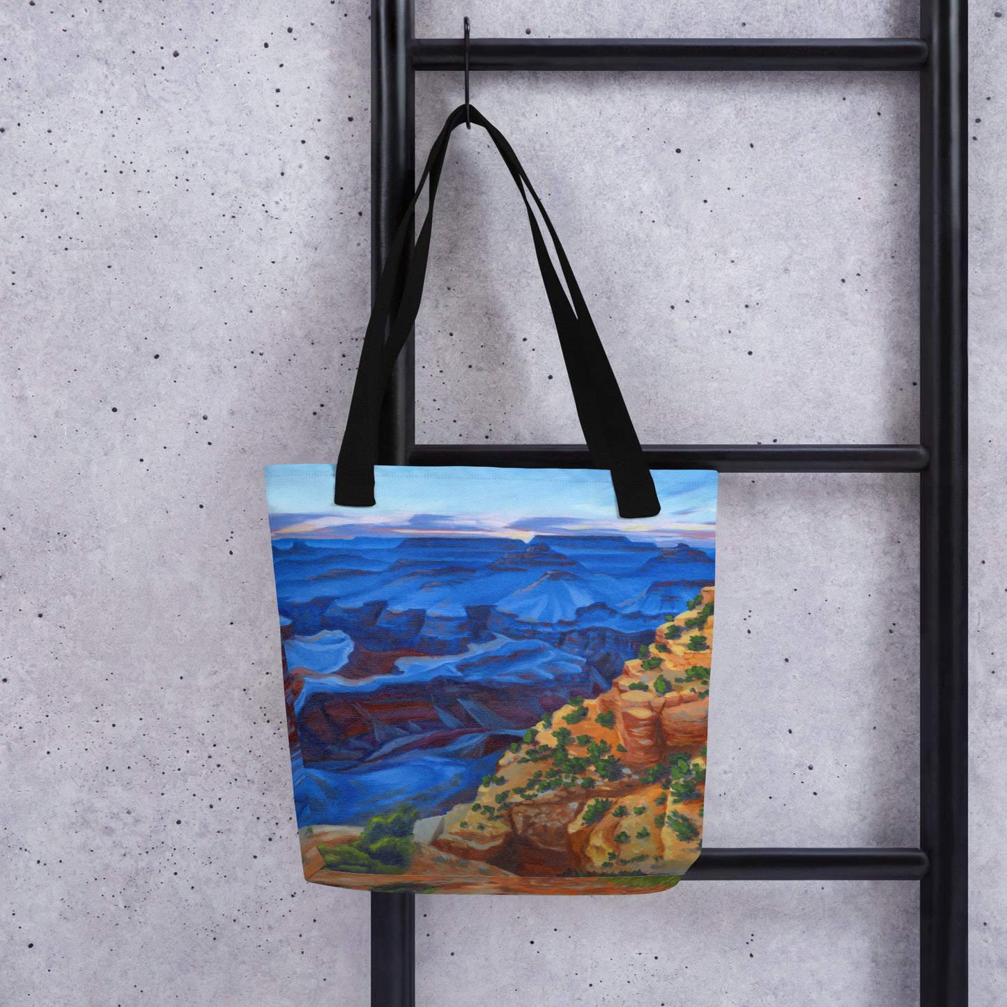 Tote bag with print of "Sapphire Rim"