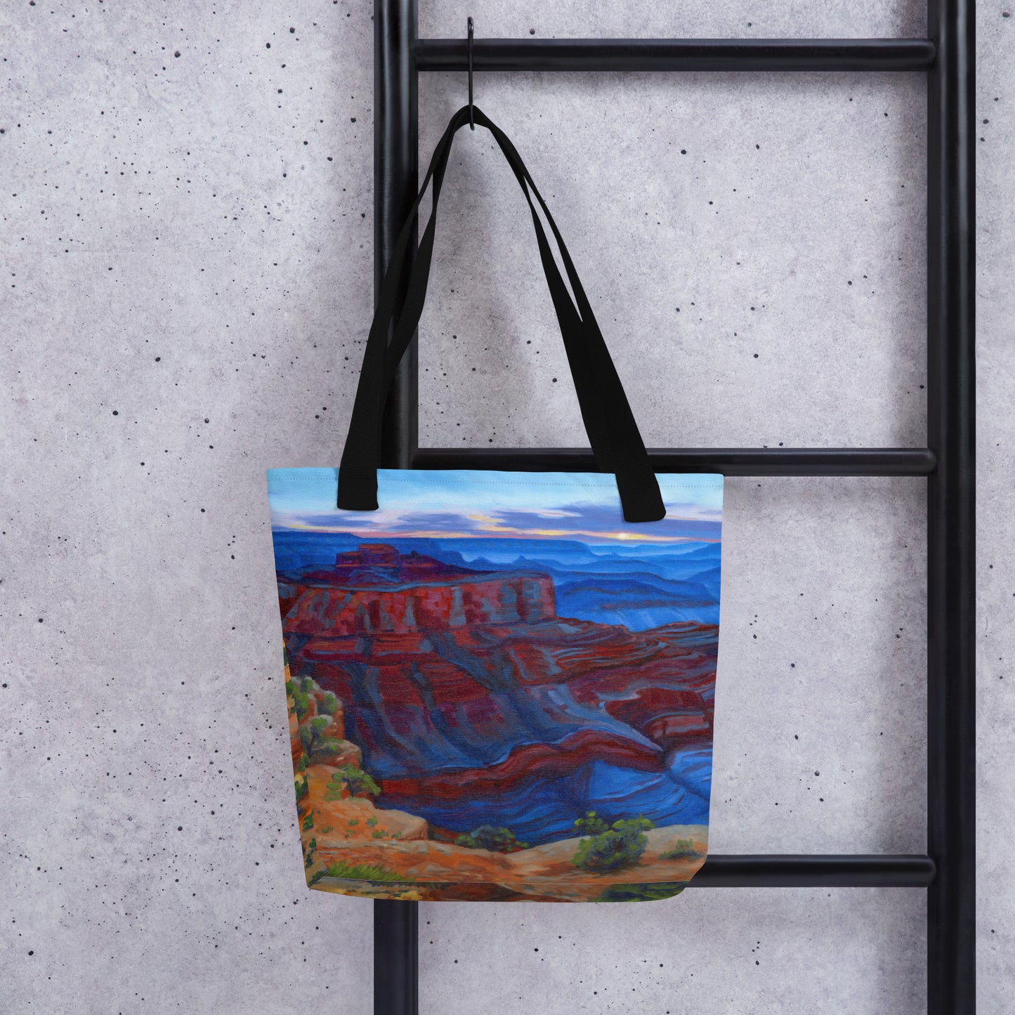 Tote bag with print of "Sapphire Rim"