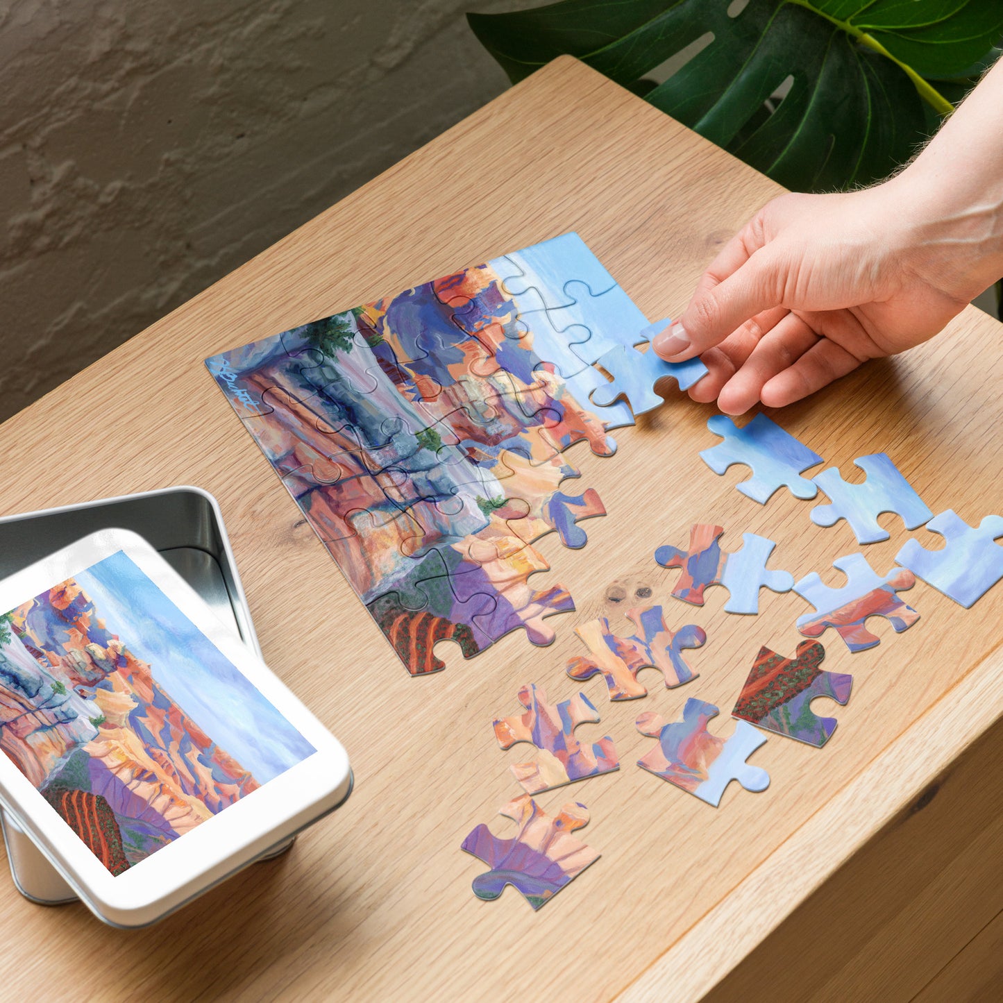 Jigsaw puzzle with "Canyon Heights" Print