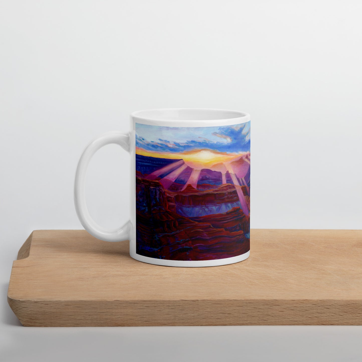 Mug with painting "Violet Rest"