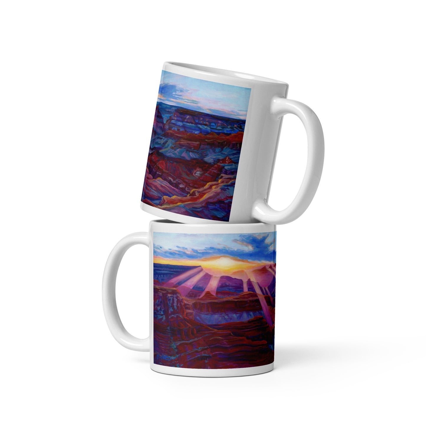 Mug with painting "Violet Rest"