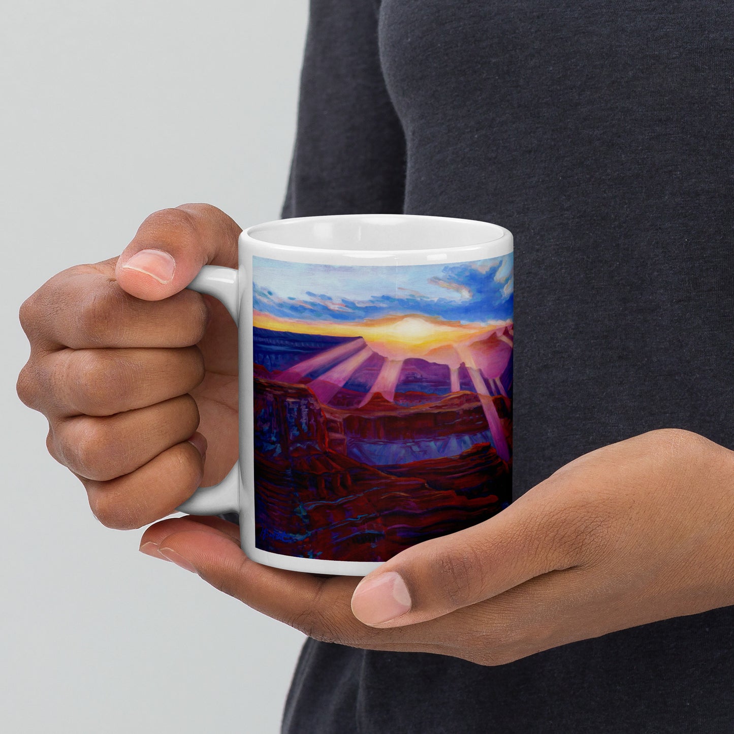 Mug with painting "Violet Rest"