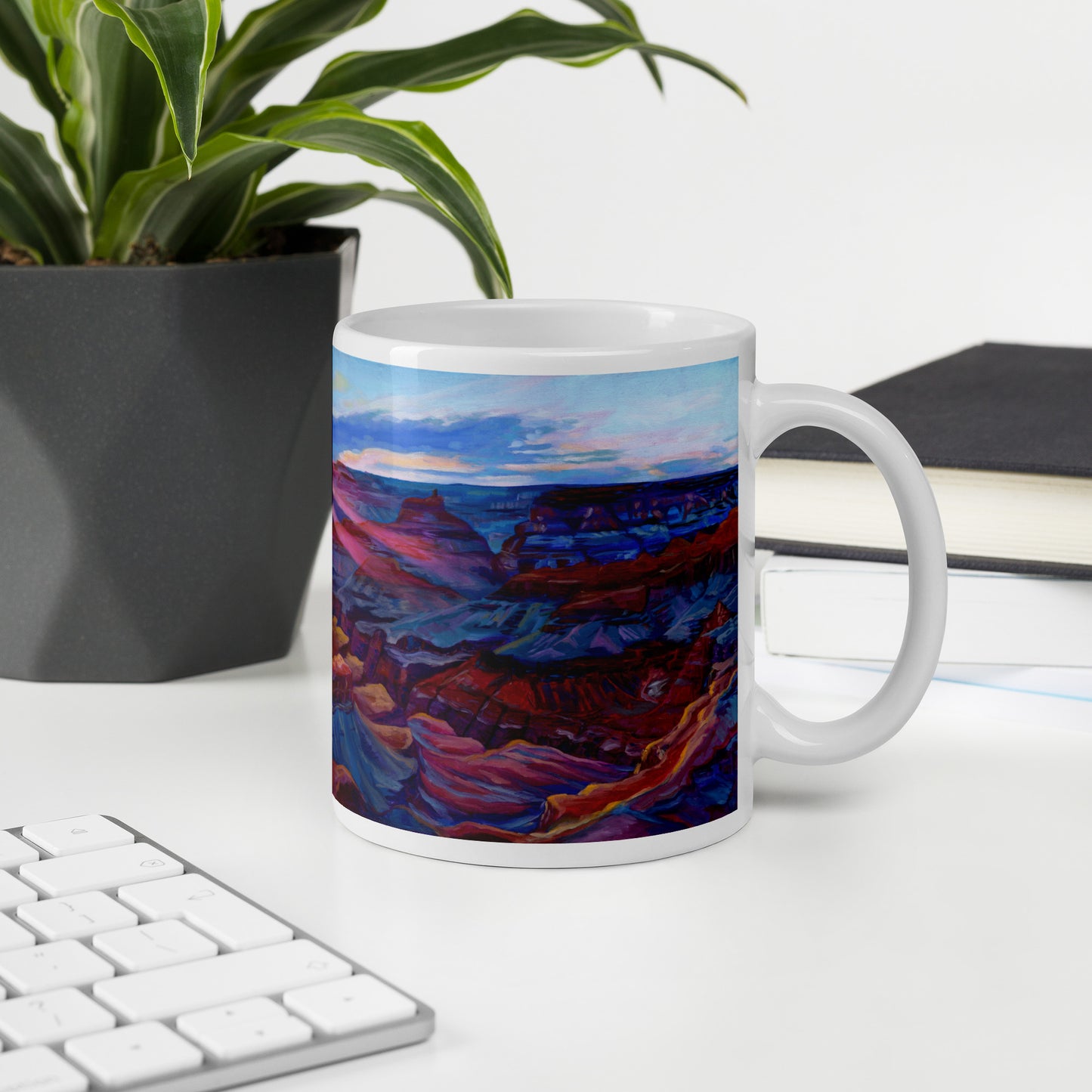 Mug with painting "Violet Rest"